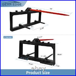 49 Hay Bale Spear Skid Steer Tractor Loader Quick Tach 3000lb Heavy Duty Attach
