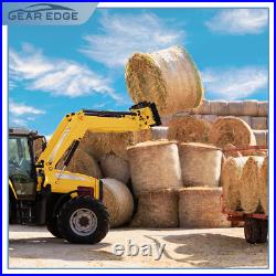 49 Hay Bale Spear Skid Steer Tractor Loader Quick Tach 3000lb Heavy Duty Attach