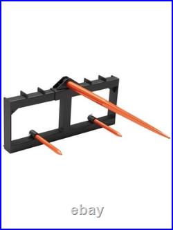 49 Hay Spear Attach Skid Steer Loader Tractor 2pcs 17 Stabilizer Spears Forks