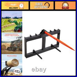 49 Hay Spear Bale Forks 1600lbs Capacity Skid Steer Tractor Attachment with Stabi