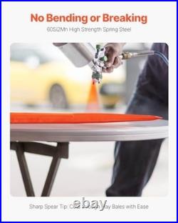 49 Hay Spear Bale Forks 1600lbs Capacity Skid Steer Tractor Attachment with Stabi