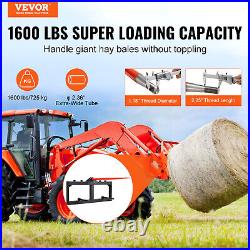 49 Hay Spear Bale Spears Skid Steer Loader Tractor Attachment 1600Lbs