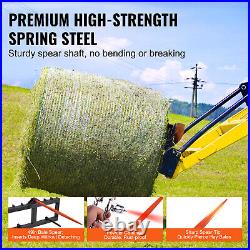 49 Hay Spear Bale Spears Skid Steer Loader Tractor Attachment 1600Lbs