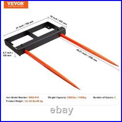 49 Hay Spear Bale Spears Skid Steer Loader Tractor Attachment 3000lbs