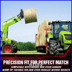 49 Hay Spear Bale Spears Skid Steer Loader Tractor Attachment 3000lbs Loading