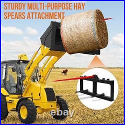 49 Hay Spear Bale Spears Skid Steer Loader Tractor Attachment Rate 4000 LB