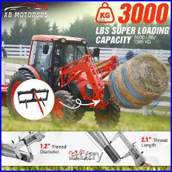 49 Hay Spear Bale Spears Skid Steer Loader for Bobcat Tractor Attachment 3000LB