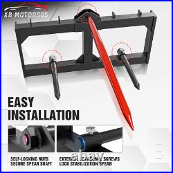 49 Hay Spear Bale Spears Skid Steer Loader for Bobcat Tractor Attachment 3000LB
