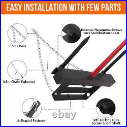 49 Hay Spear Bale Spears Universal Skid Steer Tractor Loader Bucket 4000 LBS