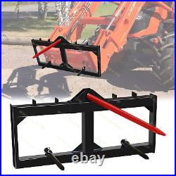 49 Inch Tractor Hay Spear Attachment 3000LBS Spike Skid Steer Quick Attach