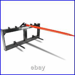49 Inch Tractor Hay Spear Attachment 3000LBS Spike Skid Steer Quick Attach