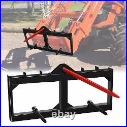49 Tractor Hay Bale Spear Skid Steer Loader 3000lbs Quick Attach for Bobcat