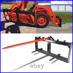 49 Tractor Hay Bale Spear Skid Steer Loader 3000lbs Quick Attach for Bobcat US