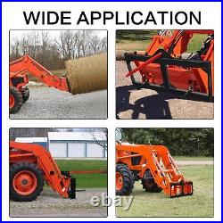 49 Tractor Hay Spear Attachment 3,000 lb Spike Skid Steer Quick Tach Bobcat US