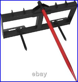 49 Tractor Hay Spear Bale Spears 3000LBS Skid Steer Loader Tractors Attachment