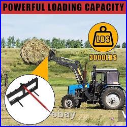 49 Tractor Hay Spear Bale Spears 3000LBS Skid Steer Loader Tractors Attachment