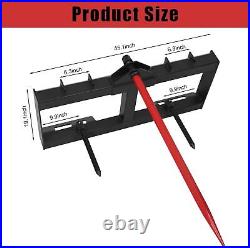 49 Tractor Hay Spear Bale Spears 3000LBS Skid Steer Loader Tractors Attachment