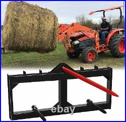49 Tractor Hay Spear Skid Steer Loader 3000lbs Quick Attach for Bobcat