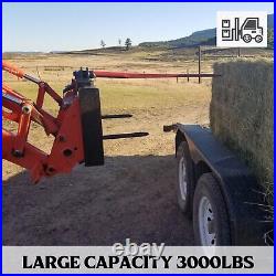 49 Tractor Hay Spear Skid Steer Loader 3000lbs Quick Attach for Bobcat