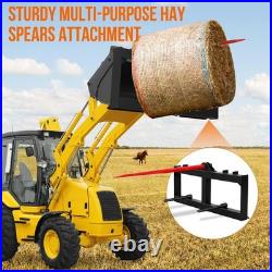 49 Tractor Hay Spear Sleeve Skid Steer Loader 3000lbs Quick Attach Bobcat