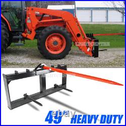 49 Tractor Hay Spear Sleeve Skid Steer Loader 3000lbs Quick Attach for Bobcat