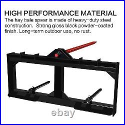 49 Tractor Hay Spear Sleeve Skid Steer Loader 3000lbs Quick Attach for Bobcat
