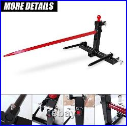 49 inch 3 Point Hay Bale Spear Attachment Tractor Skid Steer Loader Quick Tach