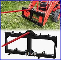 49 inch Universal Hay Bale Spear Tractor Skid Steer Loader Mover Spike 3000LBS