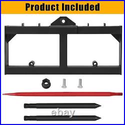 49 inch Universal Hay Bale Spear Tractor Skid Steer Loader Mover Spike 3000LBS