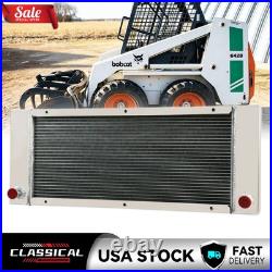 4 Row Aluminum Radiator for Bobcat Skid Steer 642 642B 643 722 742 743 # 6571713