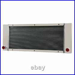 4 Row Aluminum Radiator for Bobcat Skid Steer 642 642B 643 722 742 743 # 6571713
