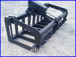 54 Single Cylinder Root Grapple Bucket Attachment Fits Skid Steer Quick Attach