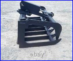 54 Single Cylinder Root Grapple Bucket Attachment Fits Skid Steer Quick Attach