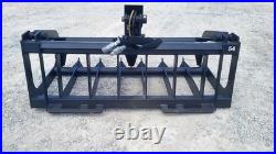 54 Single Cylinder Root Grapple Bucket Attachment Fits Skid Steer Quick Attach