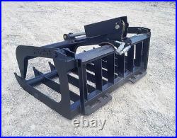 54 Single Cylinder Root Grapple Bucket Attachment Fits Skid Steer Quick Attach