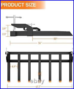 5500lbs 68 Tractors Clamp On Debris Forks Loader Bucket Skid Steer Quick Attach