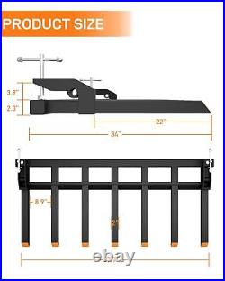 5500lbs 72 Tractors Clamp On Debris Forks Loader Skid Steers Quick Attach