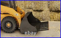 5500lbs 72 Tractors Clamp On Debris Forks Skid Steer Loader Bucket Quick Attach