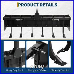 55 Inch Box Blade for Tractor Heavy Duty Land Leveler With 6 Adjustable Shanks