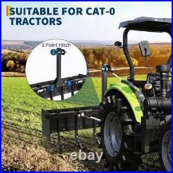 55 Inch Box Blade for Tractor Heavy Duty Land Leveler With 6 Adjustable Shanks