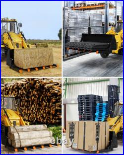 58 Clamp on Debris Forks to 4000lbs Pallet Tractor for Loader Bucket Skid Steer