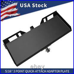 5/16 3 Point Attachment Adapter Skid Steer Adapter Plate for Skid Steer Load