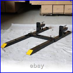 60 1500lbs Clamp-on Pallet Forks 60 inch For Skid Steer Loader Bucket Tractor