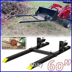 60 2000lbs Clamp-on Pallet Forks 60inch For Skid Steer Loader Bucket Tractor