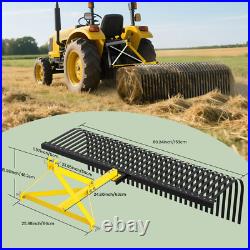 60'' 3 Point 3 Pt Landscape Rock Rake For Category 1 Skid Steer Tractors Loader