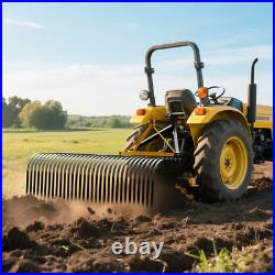 60'' 3 Point 3 Pt Landscape Rock Rake For Category 1 Skid Steer Tractors Loader
