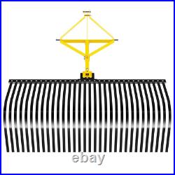 60'' 3 Point 3 Pt Landscape Rock Rake For Category 1 Skid Steer Tractors Loader