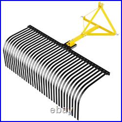 60'' 3 Point 3 Pt Landscape Rock Rake For Category 1 Skid Steer Tractors Loader