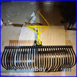 60'' 3 Point 3 Pt Landscape Rock Rake For Category 1 Skid Steer Tractors Loader