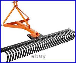 60'' 3 Point Landscape Rock Rake Fit For Category 1 Compact Tractors Loader